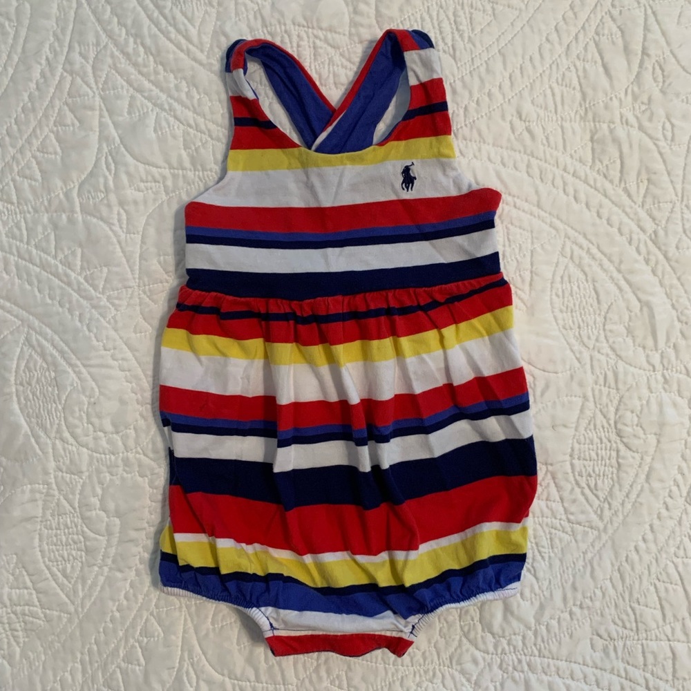 Ralph Lauren Cross-Back Romper 12M